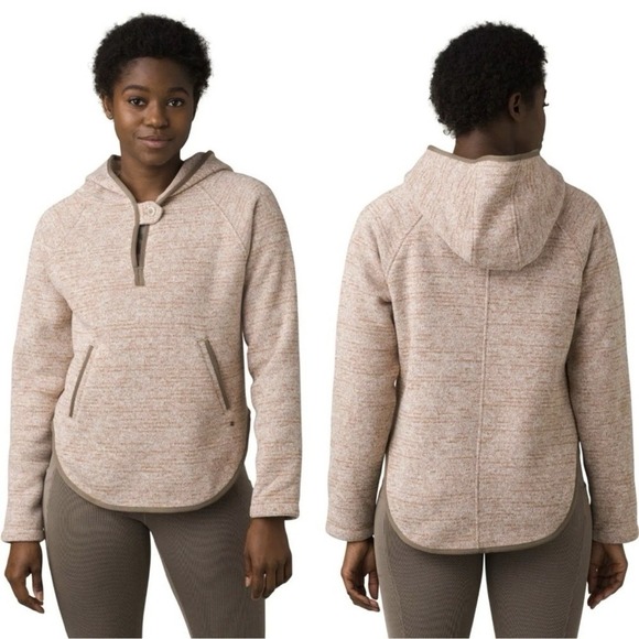 Prana Sweaters - PRANA Tri Thermal Hooded Poncho Pullover Kangaroo Pocket Sweater Size Small‎